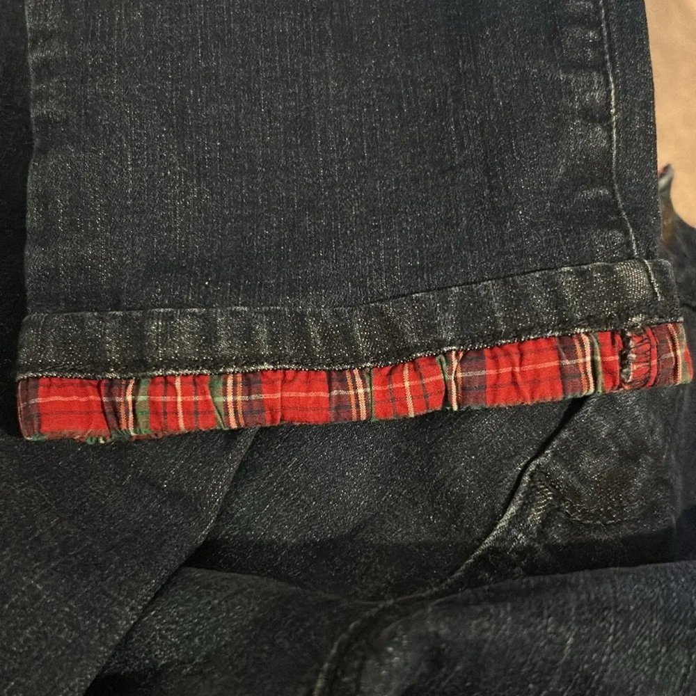 Gymboree straight leg jeans with plaid